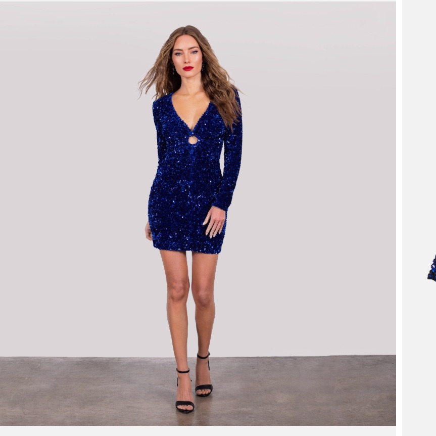 Helsi Laura Blue Sapphire Sequin Dress